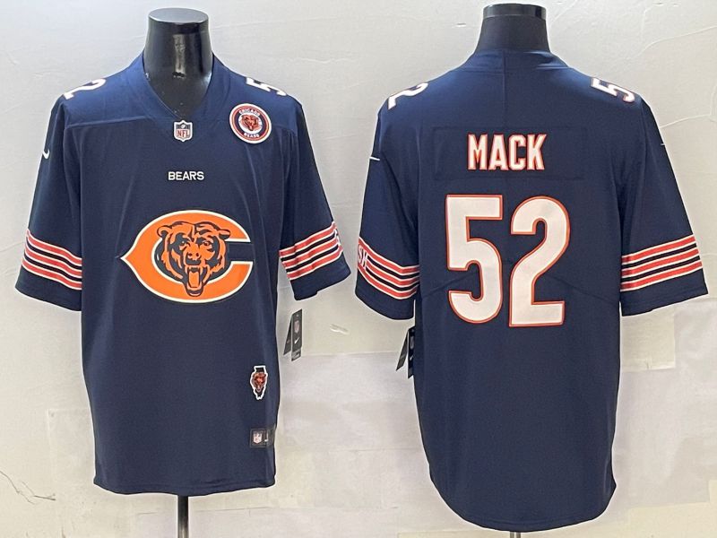 Men Chicago Bears #52 Mack Blue 2025 Nike Limited NFL Jersey style 3->chicago bears->NFL Jersey